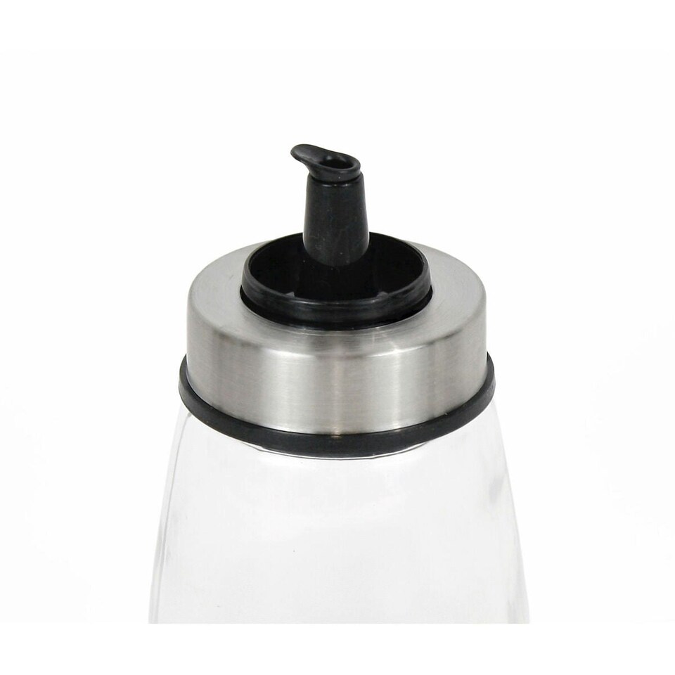 image 1 of Cruet Quttin Transparent Silver Glass 200 ml 6,5 x 6,5 x 12,5 cm (12 Units)