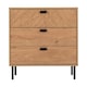 image 3 of Leon 3 Drawer Chest - L40 x W80 x H78.5 cm - Medium Oak Effect