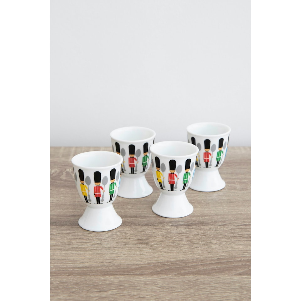 image 1 of KitchenCraft Egg Cup Set White Childrens 4 Piece
