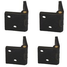 Black Reinforced Nylon Plastic Hinge 38x67mm Italian Made Industrial Quality 4PK Black