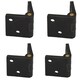 image 1 of Black Reinforced Nylon Plastic Hinge 38x67mm Italian Made Industrial Quality 4PK Black