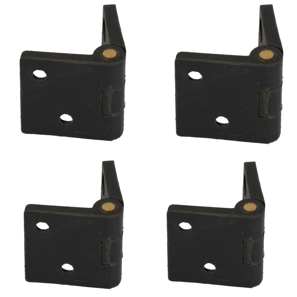 image 1 of Black Reinforced Nylon Plastic Hinge 38x67mm Italian Made Industrial Quality 4PK Black