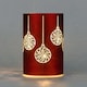 image 1 of 17cm Christmas Decorated Vase Led Red Glass Vase / Baubles