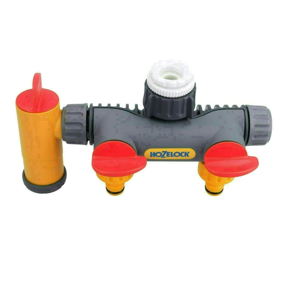 image 1 of Hozelock 3 Way Tap Multi Hose Pipe Connector Watering Garden Yard & Fittings