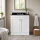 image 6 of Balterley Swynnerton Traditional 2 Door Floor Standing Vanity Unit with Marble Basin, Satin White, 800mm