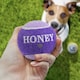 image 2 of Pre-Personalised Dog Ball Gift Pack 2pcs Purple Honey