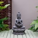 image 1 of Praying Buddha Tabletop Water Feature With LED Lights