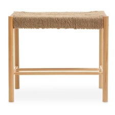 Bandar Natural Rope Weave Small Bench Cream