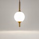 image 4 of The Sixth Sense Modern Globe Pendant Ceiling Light Brass 3000K 500lm White Shade