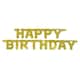 image 2 of Unique Party Happy Birthday Banner - Gold - One Size