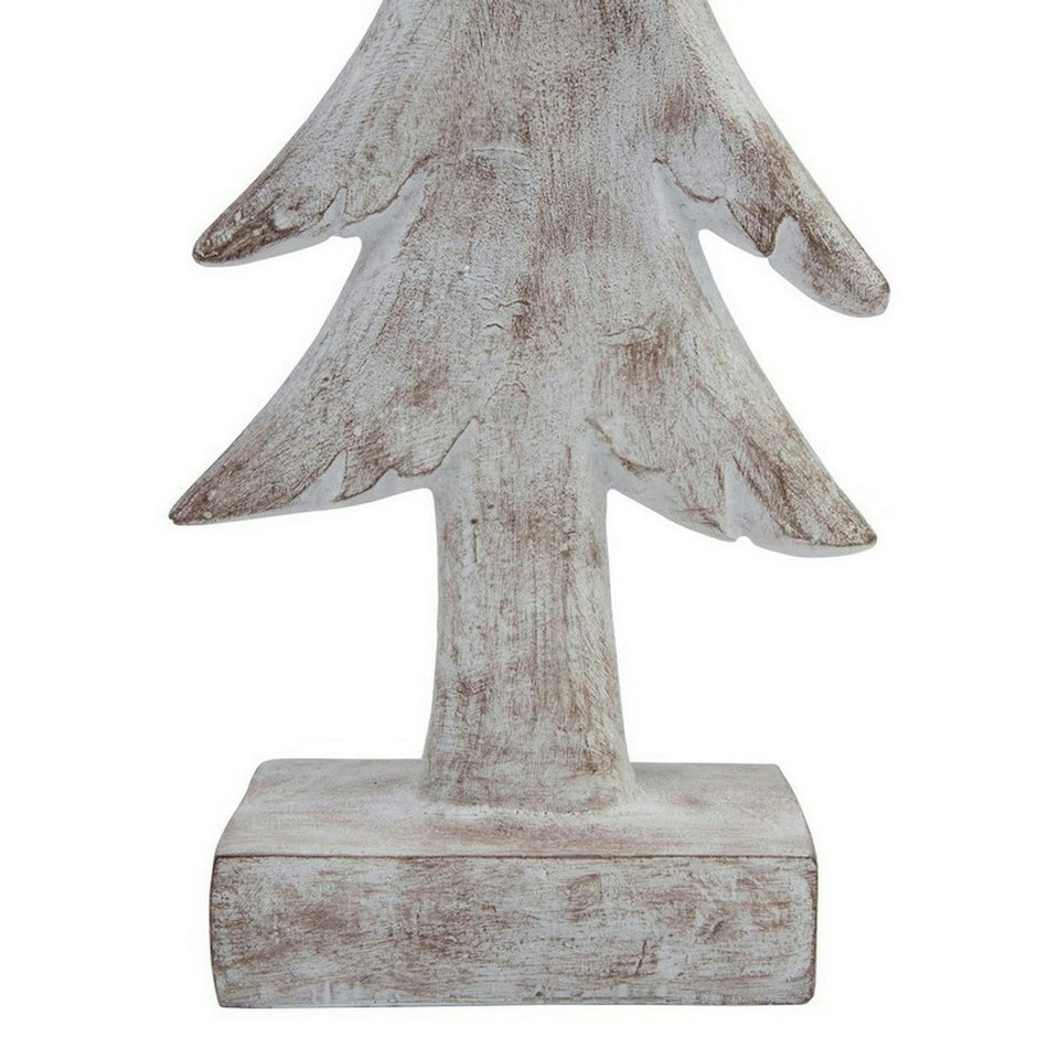 image 1 of Large Snowy Forest Tree Sculpture - Resin - L8 x W12 x H39 cm - White