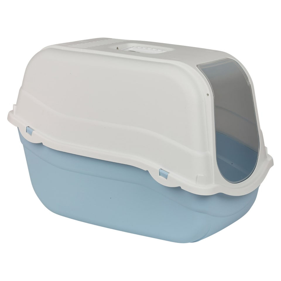 image 1 of Extra Large Enclosed Cat Litter Tray Filter Box Hooded Large Scoop Toilet Potty | Blue | 1