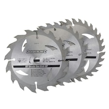 Silverline - TCT Circular Saw Blades 16, 24, 30T 3pk - 135 x 12.7 - 10mm Ring