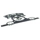 image 5 of Black Metal Peeking Schnauzer Silhouette with Fixing Plate Garden Ornament Gift