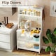 image 8 of COSTWAY 5 Tier Kitchen Cupboard Bakers Rack Microwave Stand White Black
