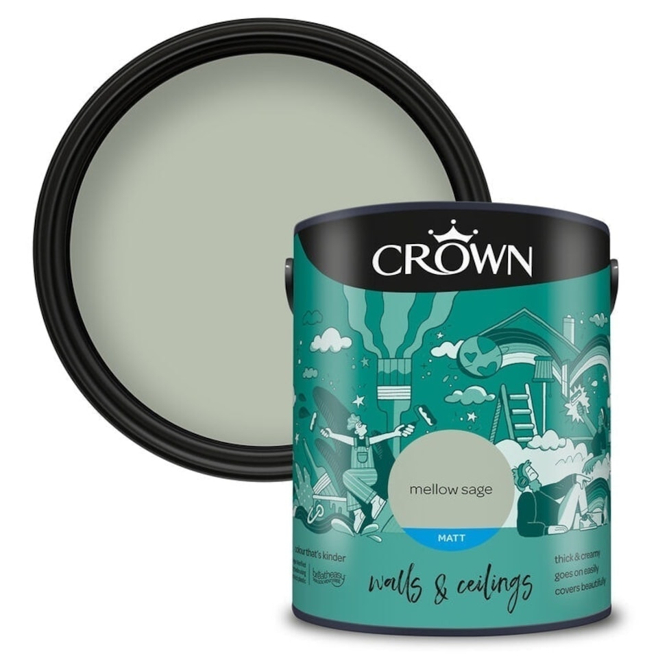 image 1 of Crown Matt Emulsion Mellow Sage 5L