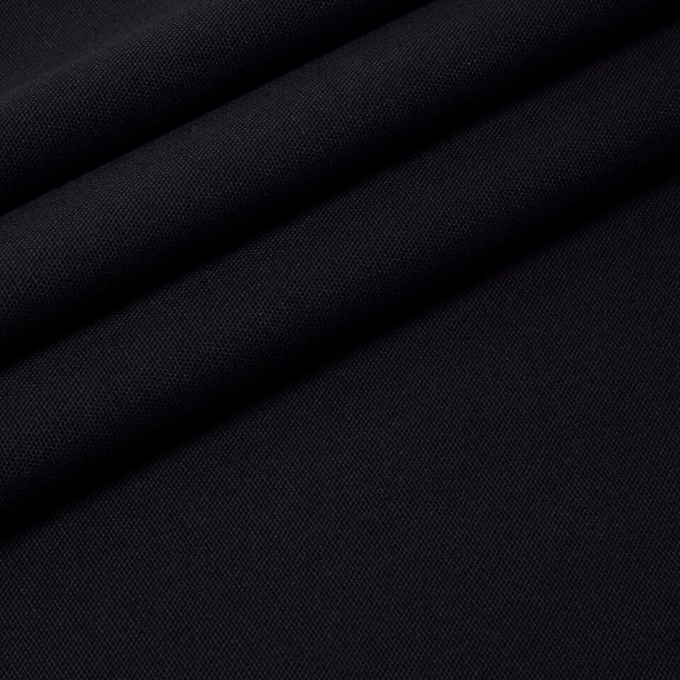 image 1 of Homescapes Pure Cotton Plain Black Fabric 150 cm Wide | Black | 150cm(60") wide, sold per metre length