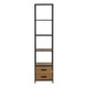 image 2 of Seaford Bookcase with 2 Drawers and 3 Shelves in Black & Oak