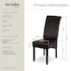 image 6 of Dining Chair - ergonomic seat shape, high backrest, padded, faux leather - Set of 4 Brown