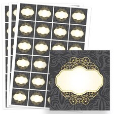 Pattern and Posh Design 40mm Square Sticker sheet of 24
