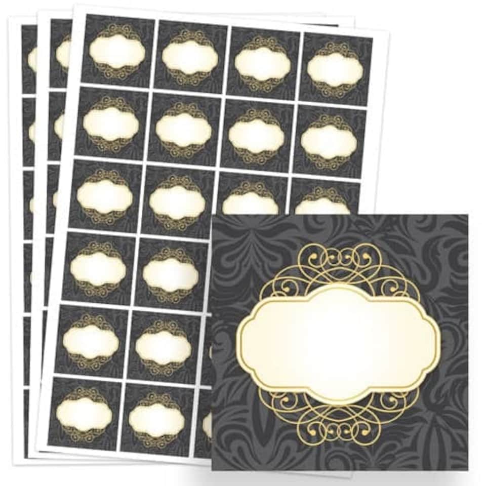 image 1 of Pattern and Posh Design 40mm Square Sticker sheet of 24