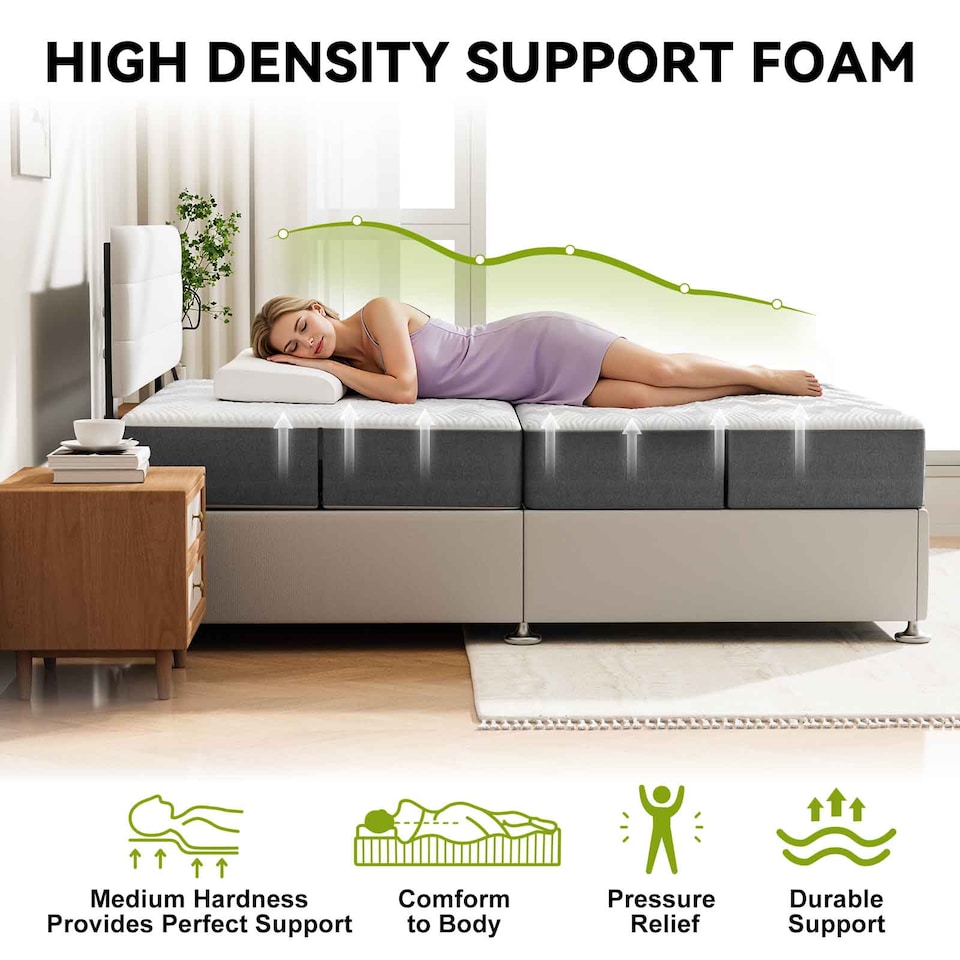 image 1 of Rattantree Folding Floor Mattress Memory Foam Futon Bed Removable Cover,20CM