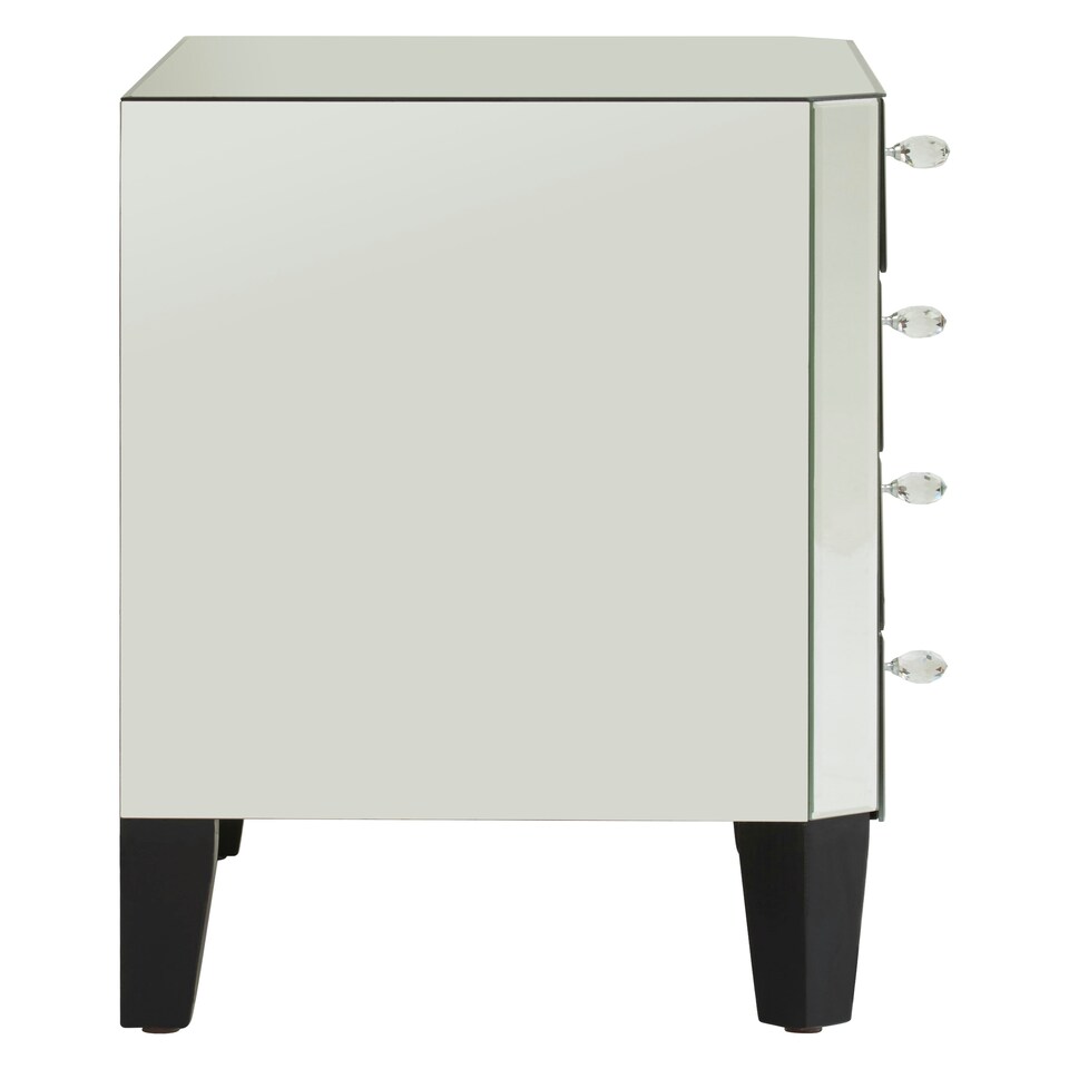 image 1 of Interiors By Premier Sturdy 4 Drawer Chest, Functional Design Sturdy Chest For Hallway, Tall 3 Drawer Chest For Livingroom Silver