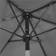 image 7 of Yaheetech 226 cm Patio Umbrella Market Umbrella with 6 Ribs-Grey