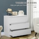 image 5 of HOMCOM Chest of Drawers, 3 Drawer Storage Cabinet Unit for Bedroom, White