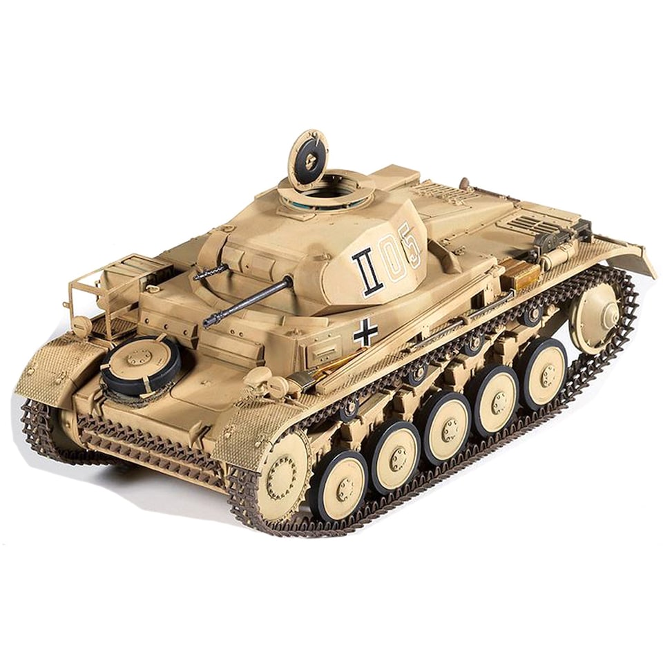 image 1 of Academy German Panzer II Ausf.F North Africa Tank Model Kit Scale 1-35