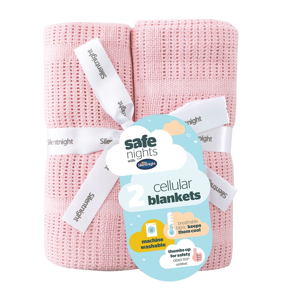 image 1 of Silentnight Safe Nights Cellular Blanket - 2 Pack