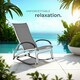 image 8 of Sun Lounger Avignon - 2 in 1 functions, adjustable backrest | Grey | anthracite | 1