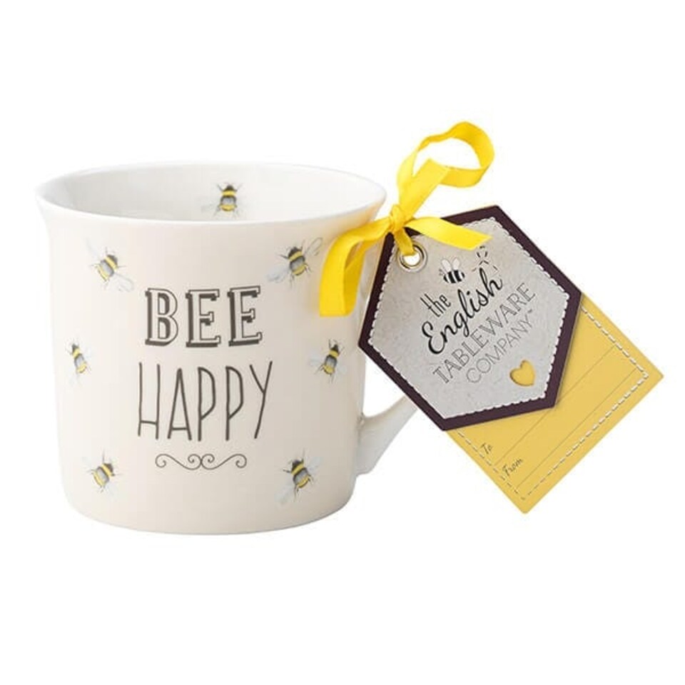 image 1 of English Tableware Company Bee Happy Cream Fine China Mug