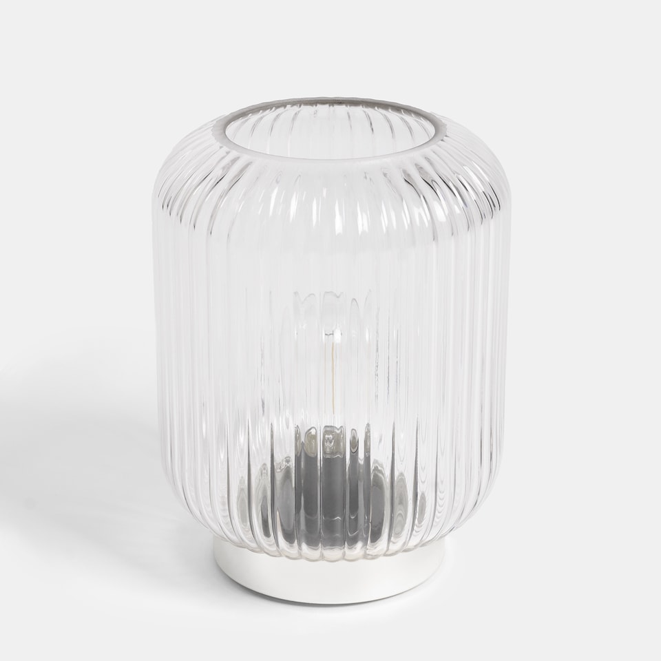 image 1 of OHS Glass Cordless Table Lamp LED Battery Operated Night Light