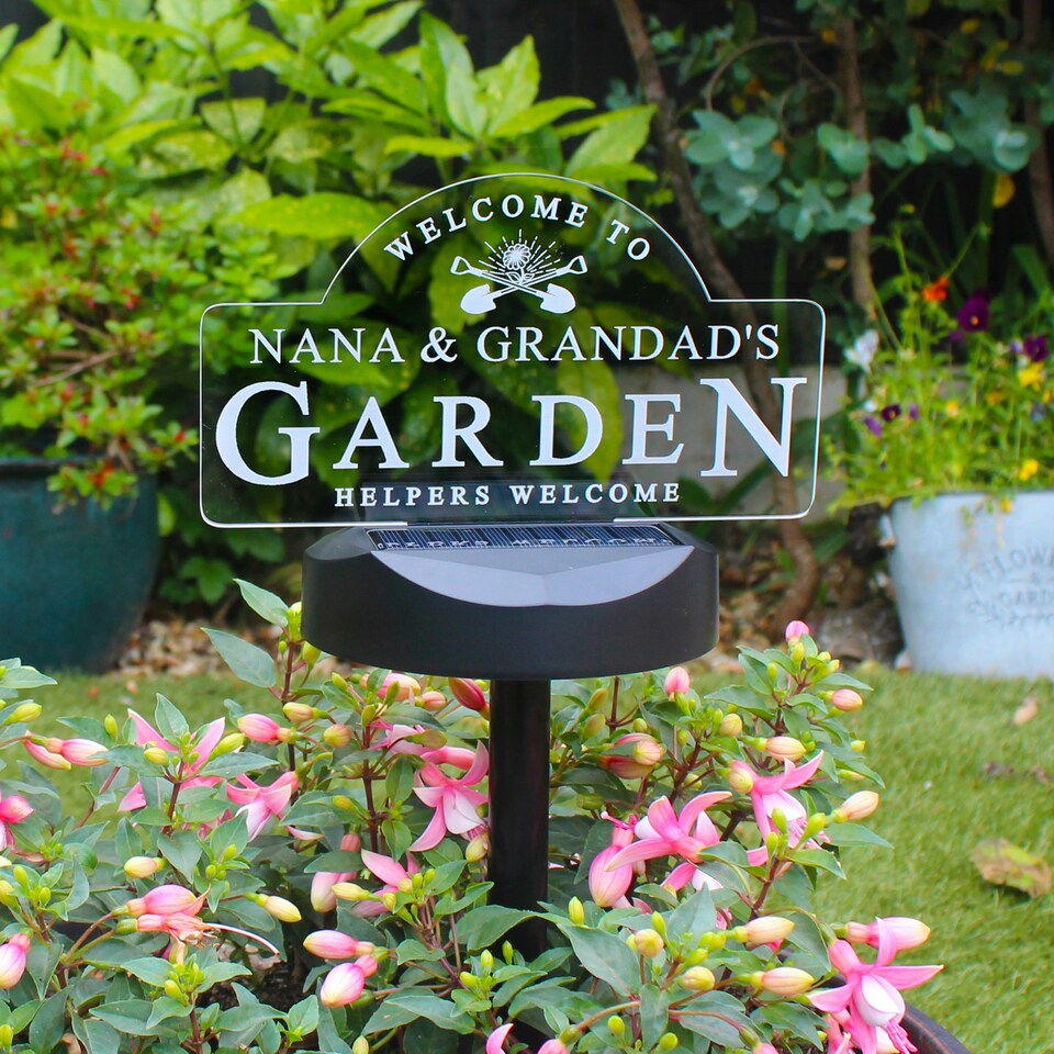 image 1 of Personalised Garden Sign Outdoor Solar Light