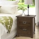 image 1 of Boston Handcrafted 2 Drawer Bedside Cabinet - Dark Brown Lacquer Finish, Colonial Design | Brown | Dark Brown | One Size | 1
