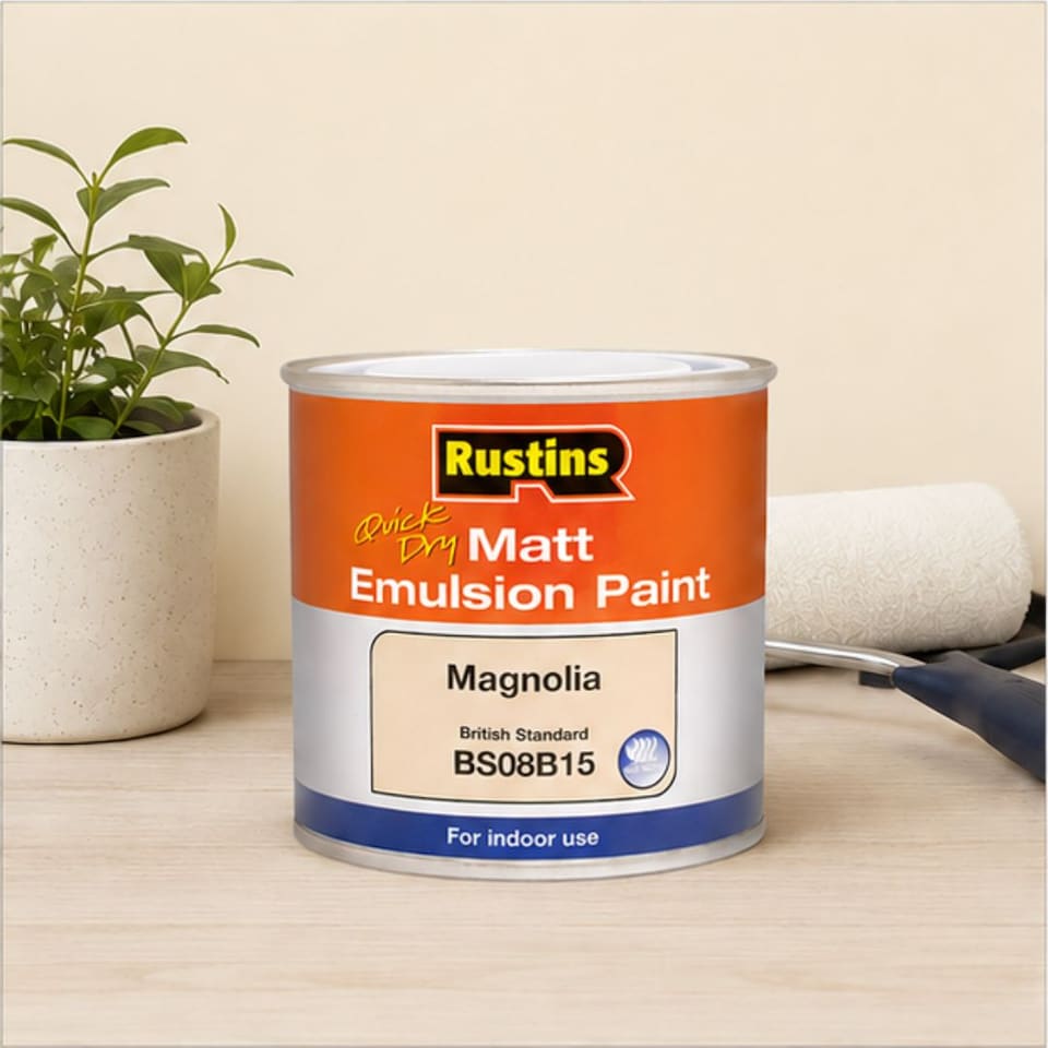 image 1 of Rustins Quick Dry Matt Emulsion Paint Magnolia 500ml