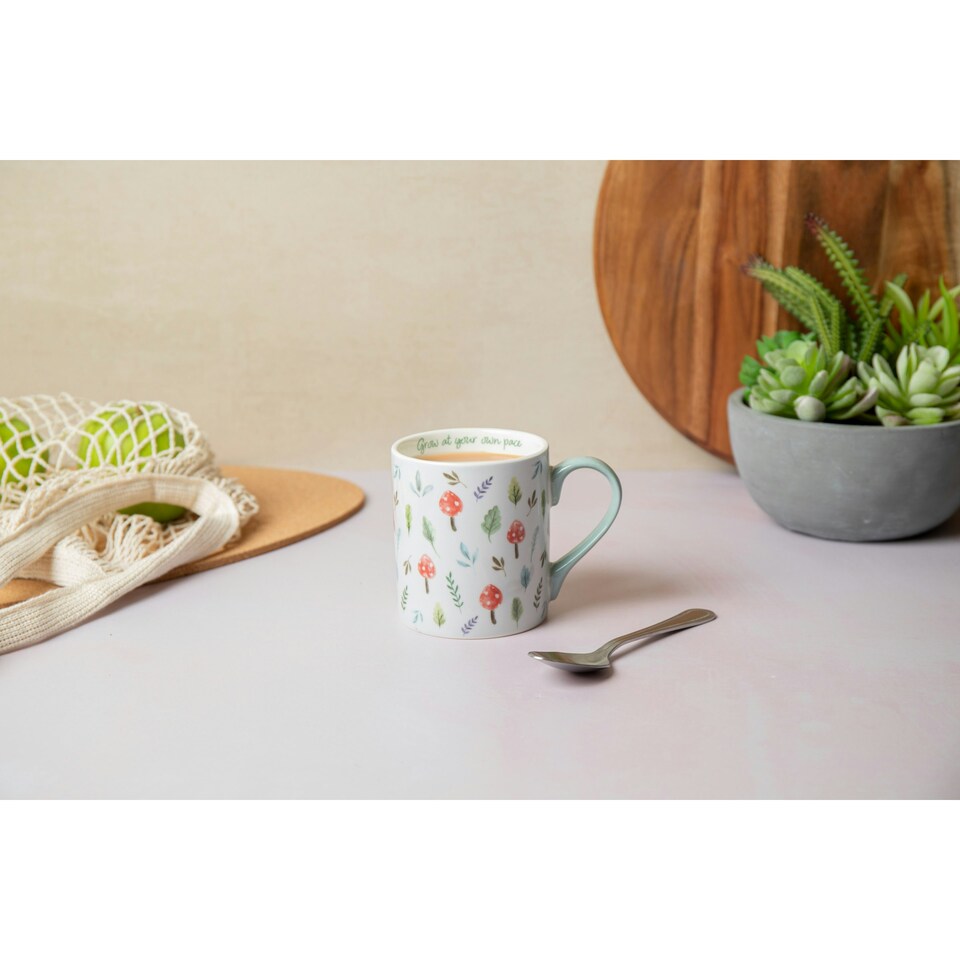 image 1 of Mikasa Mushroom Straight-Sided Porcelain Mug, 280ml White