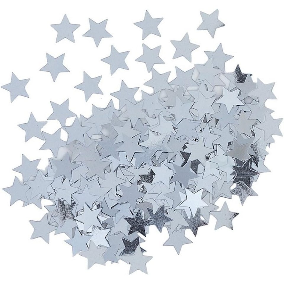 Unique Party Foil Star Confetti - Silver - One Size
