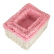 image 5 of Medium Pink Spotty Lined Storage Basket | Pink | Pink