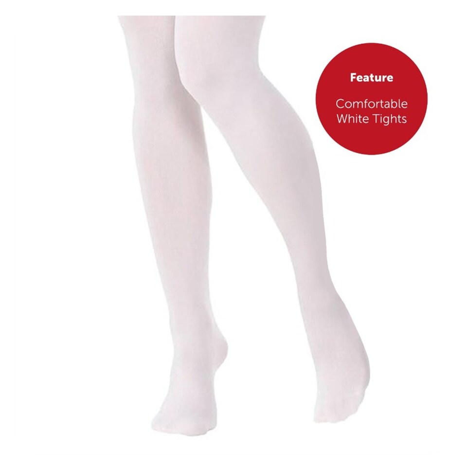 image 1 of Angel Costume Set - Halo, Wings & Tights | White | M