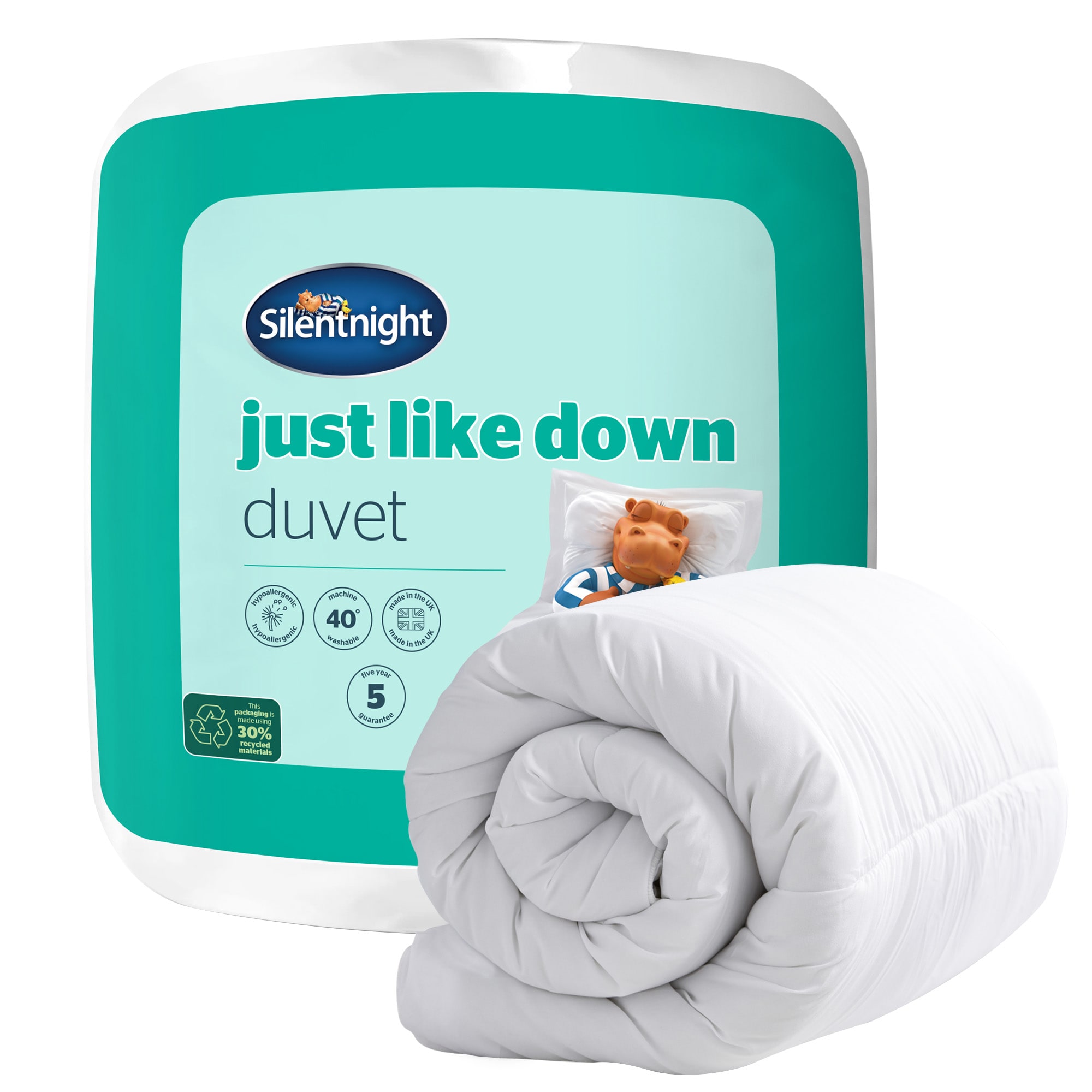 Silentnight Just Like Down 13.5 Tog Duvet | White | King