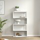image 8 of HOMCOM Wooden Storage Display Unit Bookshelf Bookcase Dividers S Shaped White
