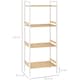 image 5 of HOMCOM 4-Tier Bamboo Bathroom Storage Shelf, Freestanding Shelving Unit with Adjustable Rack for Kitchen Bathroom Living Room, Natural and White