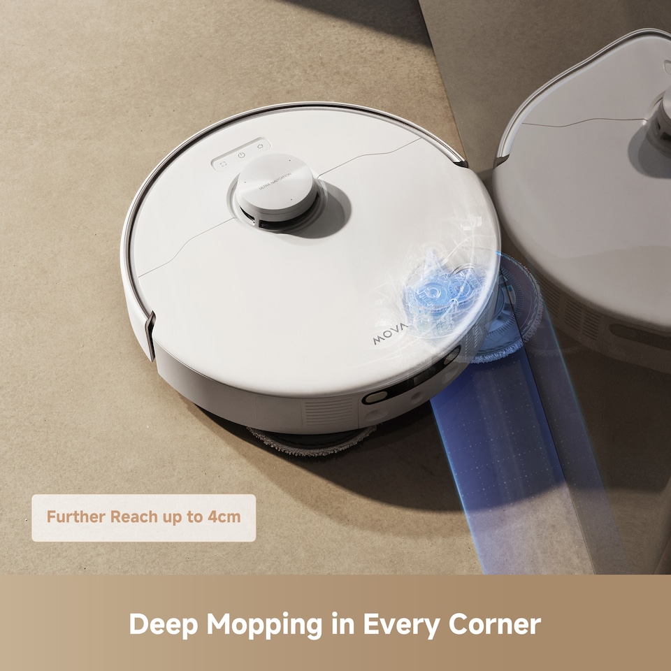image 1 of MOVA P50 Pro Ultra Robot Vacuum and Mop, 19000Pa Suction Power, All-in-one Cleaning Station, White