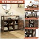 image 6 of COSTWAY Kitchen Buffet Cabinet Sideboard Storage Cabinet Brown