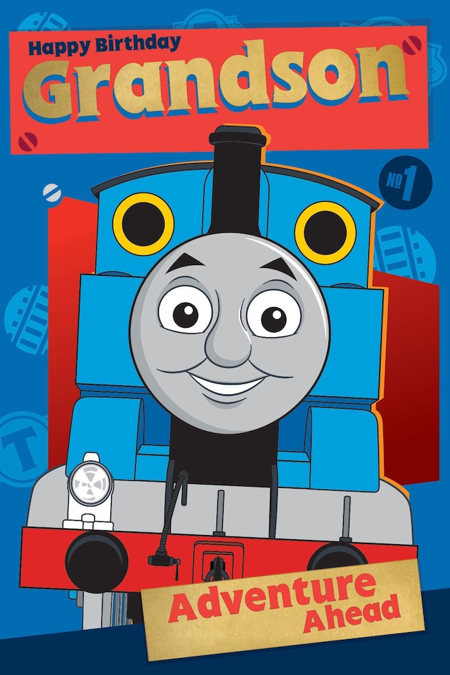 image 1 of Thomas & Friends Grandson Birthday Card