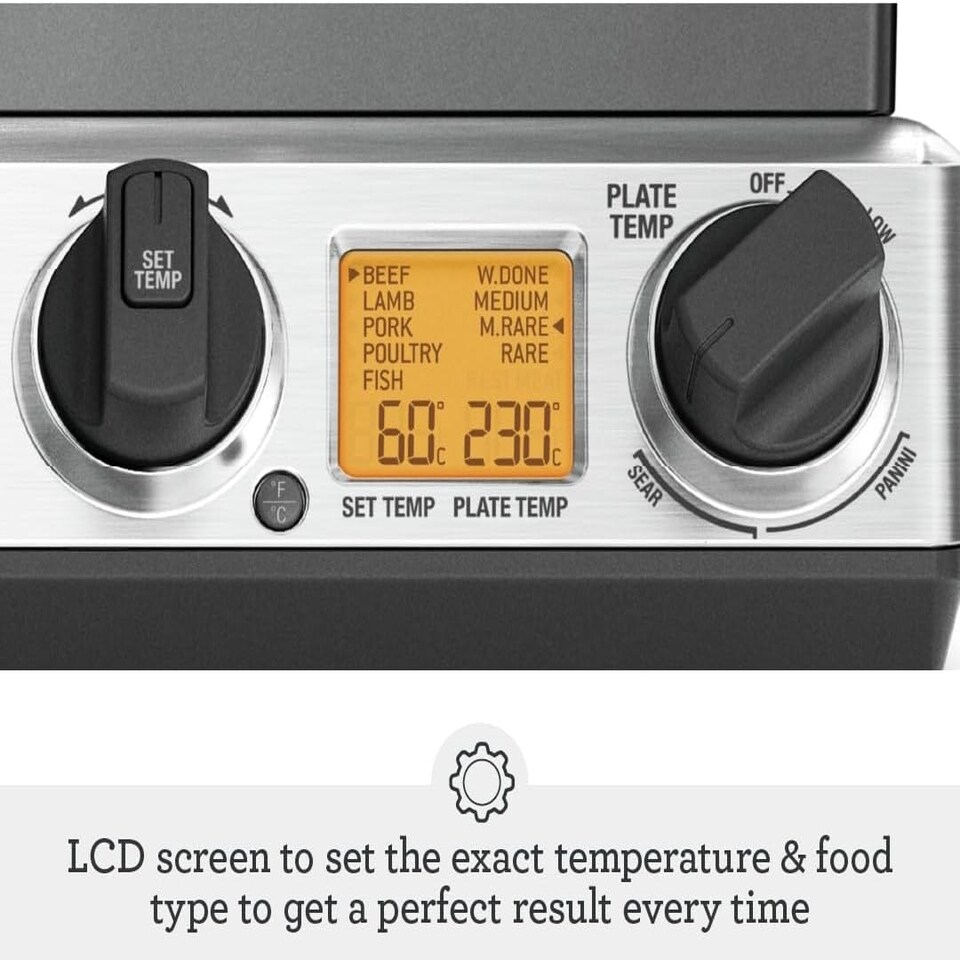 image 1 of Sage The Smart Grill Pro, Brushed Stainless Steel
