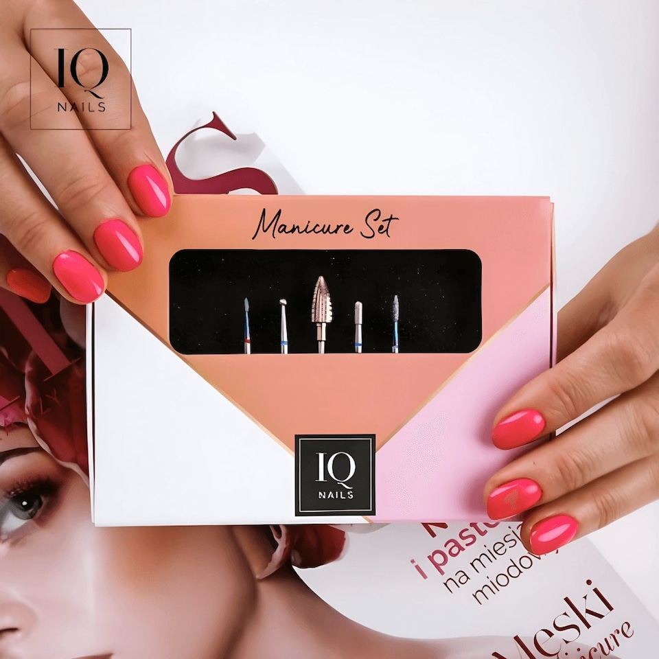 image 1 of IQ Nails Expert II Set Drill Bits For Gel Polish Gel Acrylic Cuticles Removal 5pcs