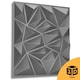 image 8 of NOVECRAFTO Diamond Effect 3D Wall Panels – 6 Sheets Covering 1.5 sqm (16.15 sqft) – Matte Interior PVC Cladding Tiles – 19.6"x19.6" Diamond Design Grey Silver 